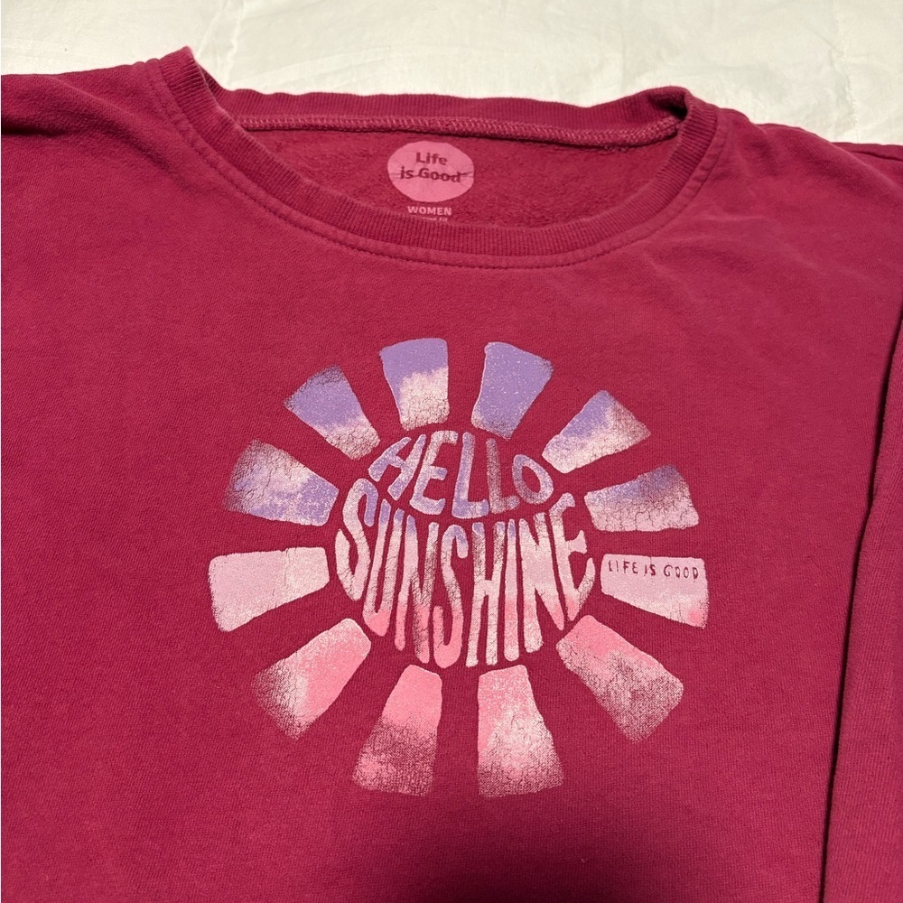 Life is Good M women’s Pink 'Hello Sunshine' Shirt
